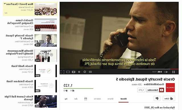 Oracle YouTube Screen